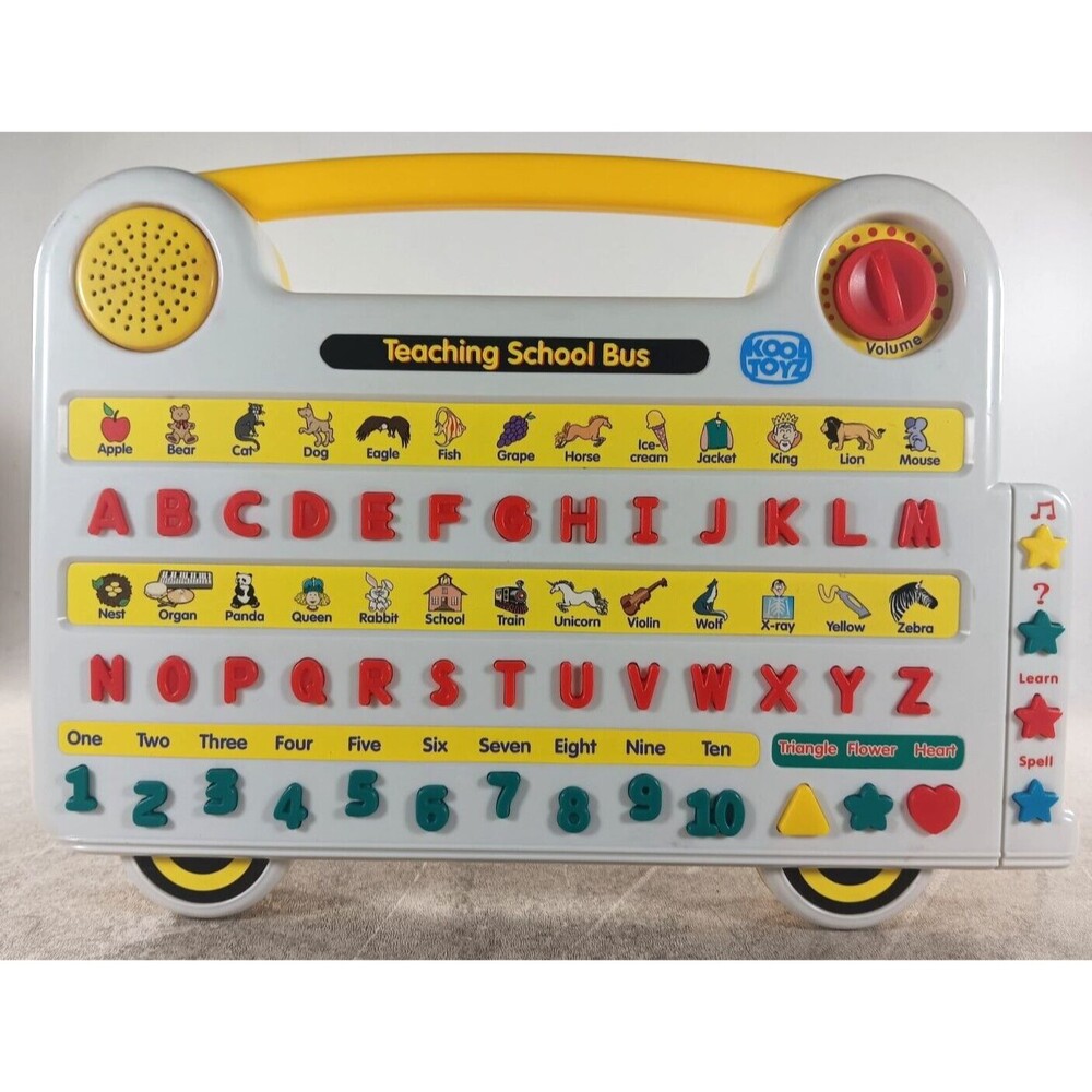 Kool Toyz Teaching School Bus Activity Center Music Letters Spelling Shapes